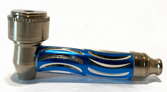Blue metal portable pipe