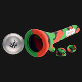 PieceMaker Kahuna - Rasta Color - Worlds Largest Silicone Water Pipe